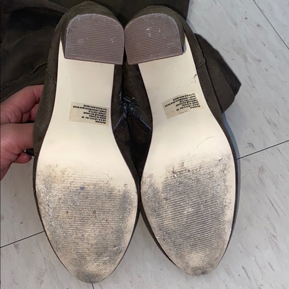 Olive Green thigh high boots - Picture 5 of 6